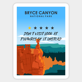 Bryce Canyon National Park Subpar National Park One Star Review Sticker